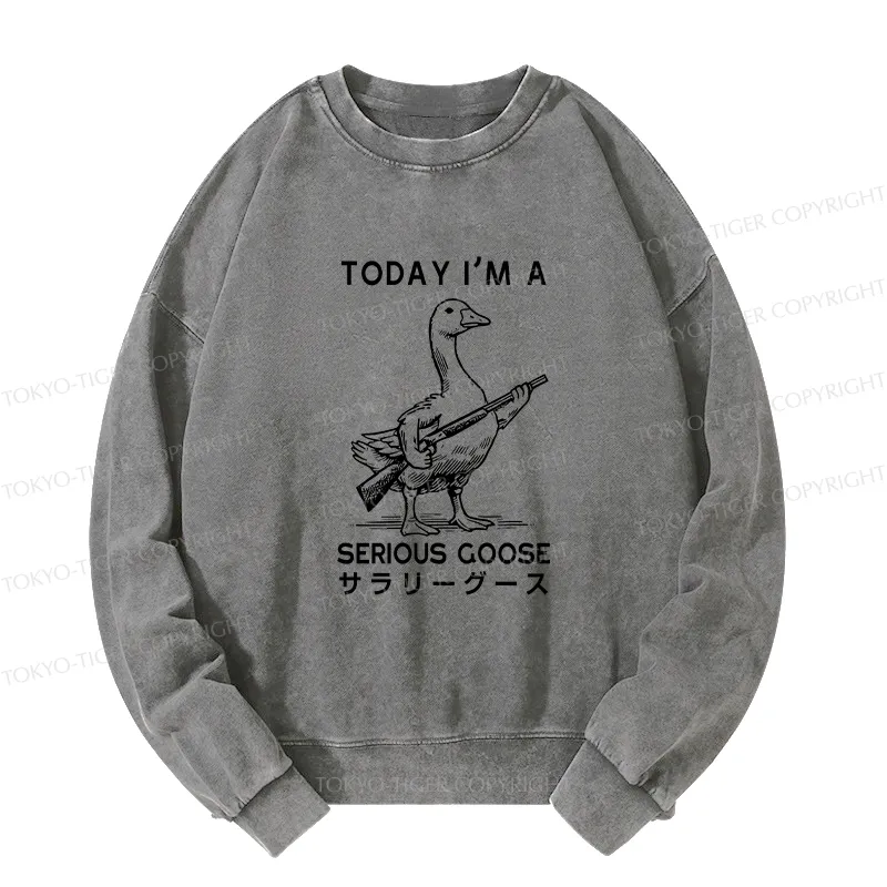 Tokyo-Tiger Serious Stupid Goose Washed Sweatshirt