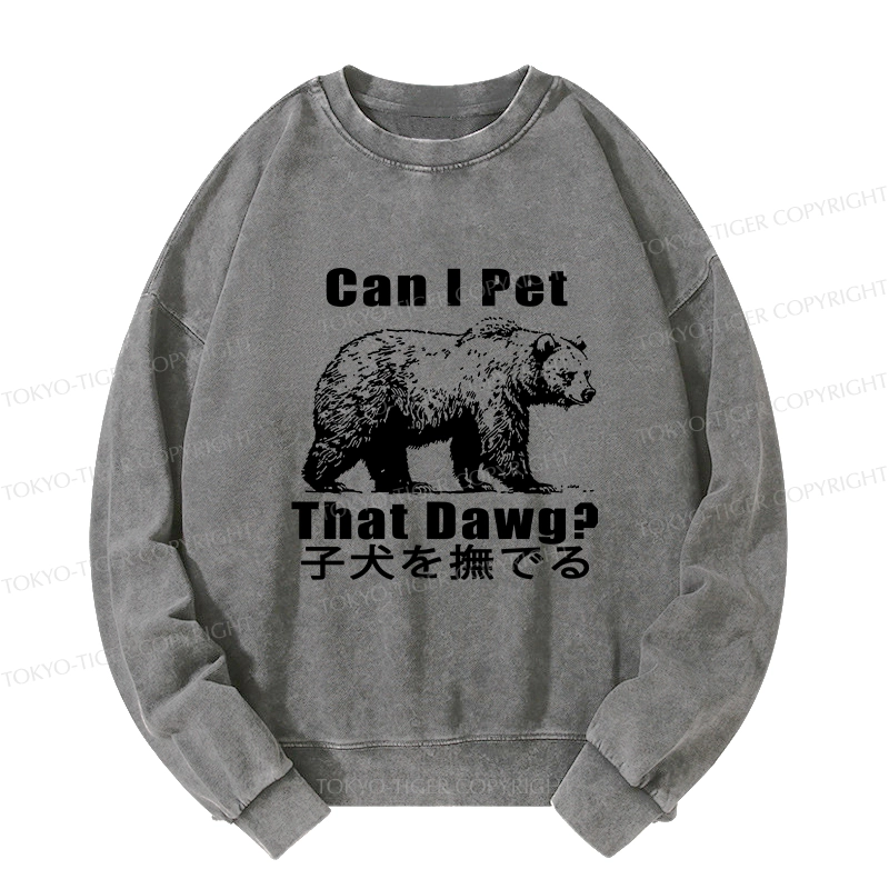 Tokyo-Tiger Pet The Bear Washed Sweatshirt