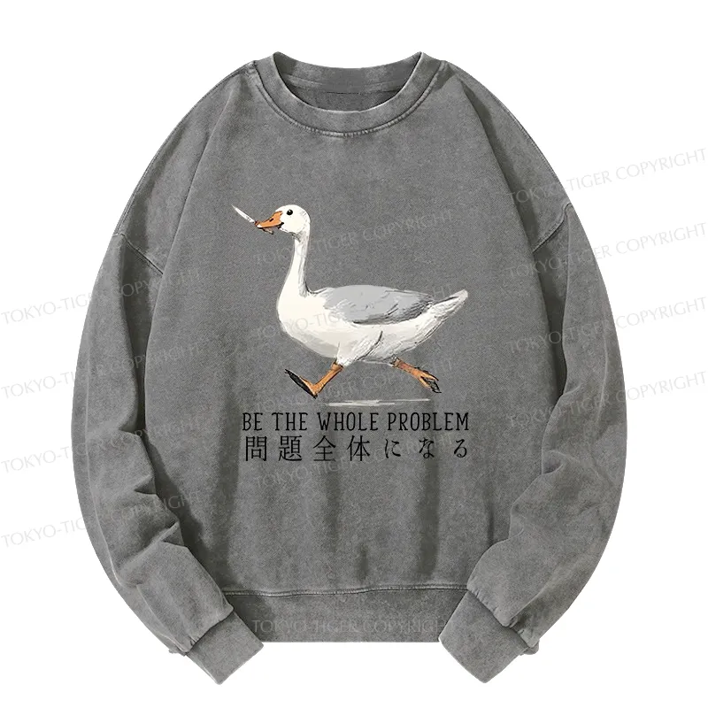 Tokyo-Tiger Running Stupid Goose Washed Sweatshirt