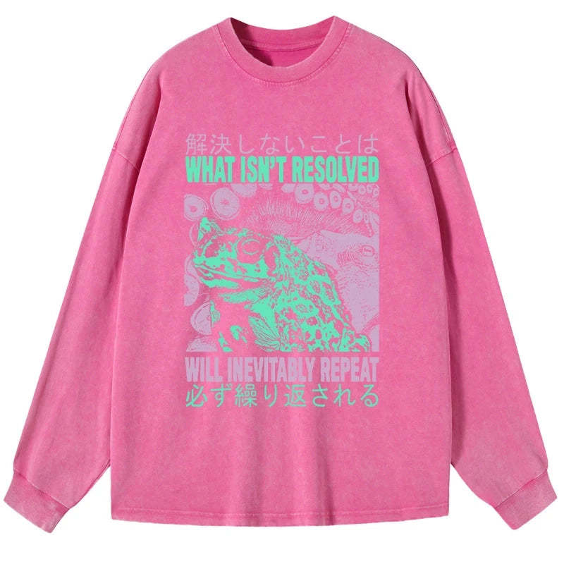 Tokyo-Tiger What Ist Resolved Forg Washed Long Sleeve T-Shirt