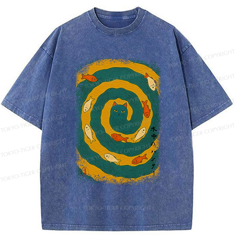 Tokyo-Tiger Aqua Hunter Washed T-Shirt