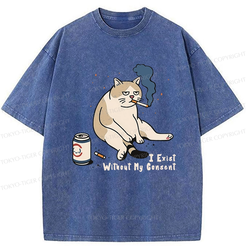 Tokyo-Tiger I Exist Without My Consent Washed T-Shirt