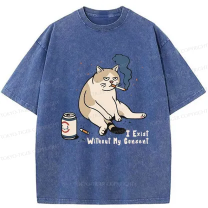 Tokyo-Tiger I Exist Without My Consent Washed T-Shirt