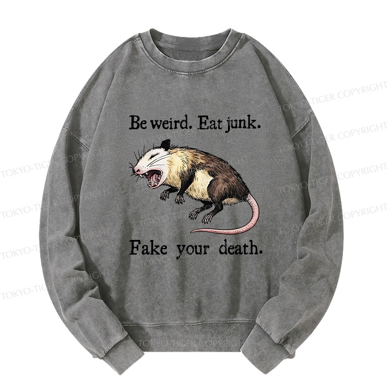 Tokyo-Tiger Possum Playing Dead Washed Sweatshirt