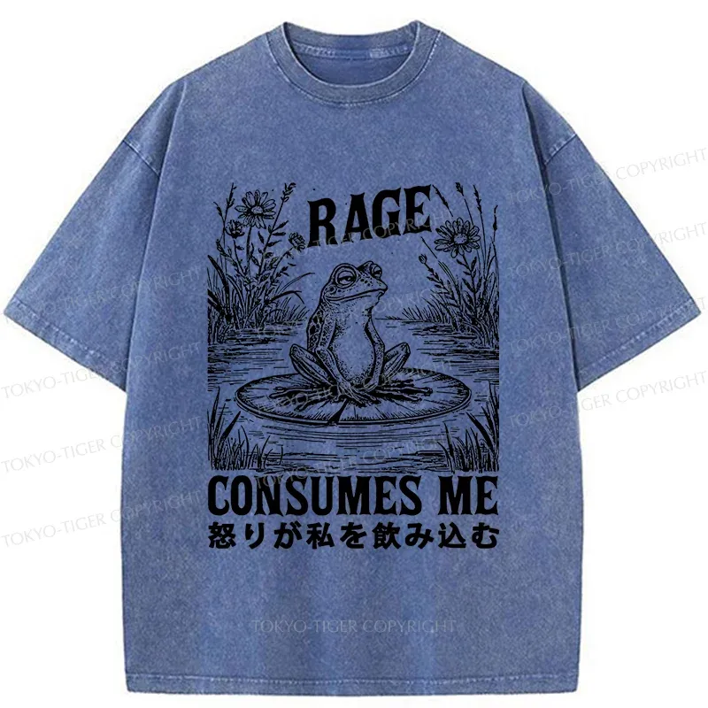 Tokyo-Tiger Angry Frog Washed T-Shirt