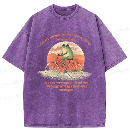 Tokyo-Tiger Frog About To Do Something Stupid Washed T-Shirt