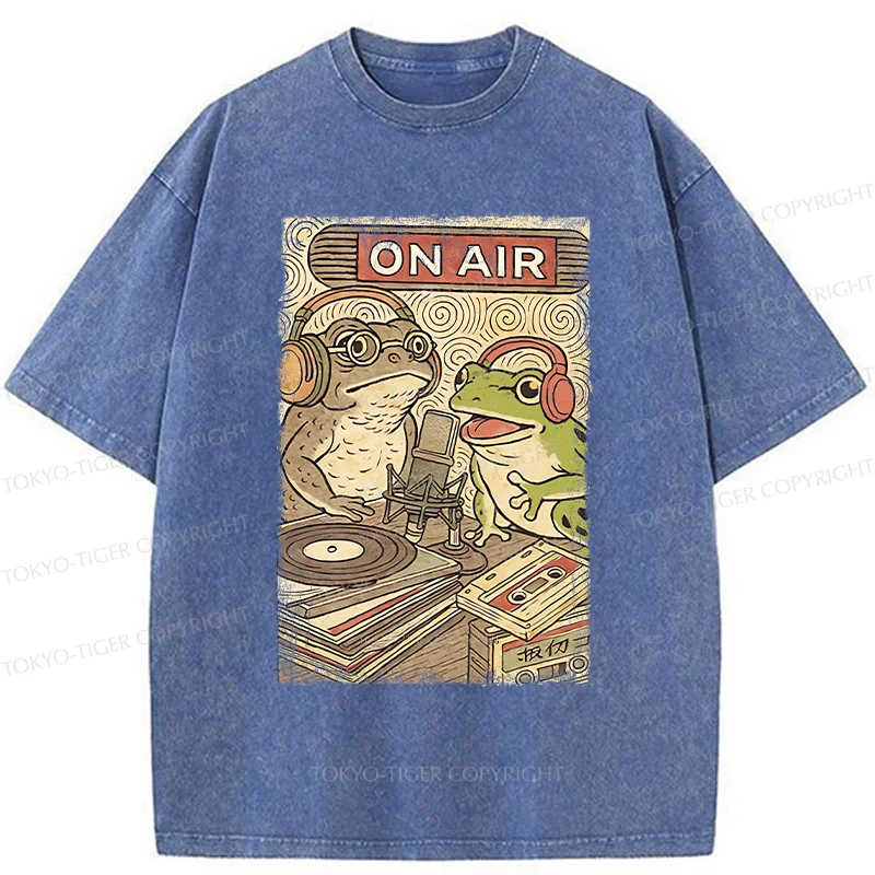 Tokyo-Tiger Frog And Toad Washed T-Shirt