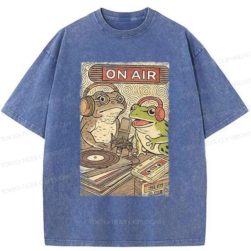 Tokyo-Tiger Frog And Toad Washed T-Shirt