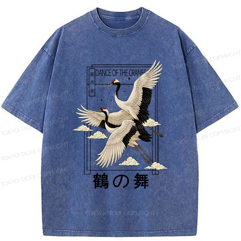 Tokyo-Tiger Dance Of The Cranes Washed T-Shirt