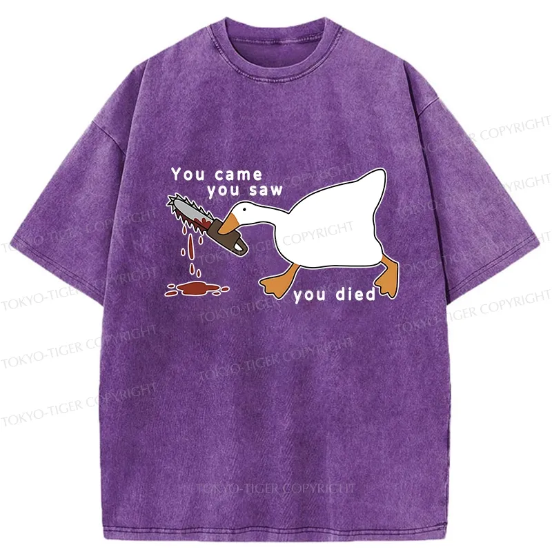 Tokyo-Tiger You Came You Saw You Died Washed T-Shirt