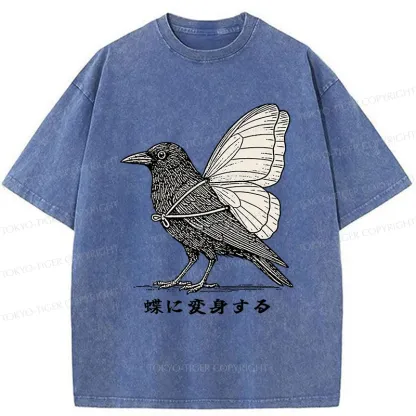 Tokyo-Tiger Pretend To Be A Butterfly Washed T-Shirt