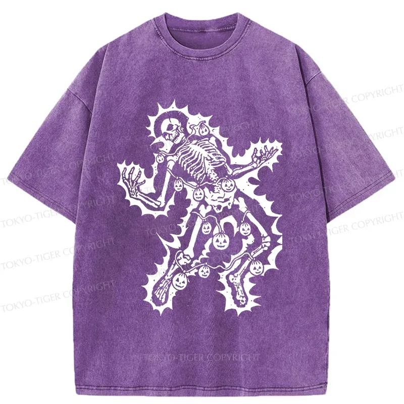 Tokyo-Tiger Electrocuted Skeleton Washed T-Shirt