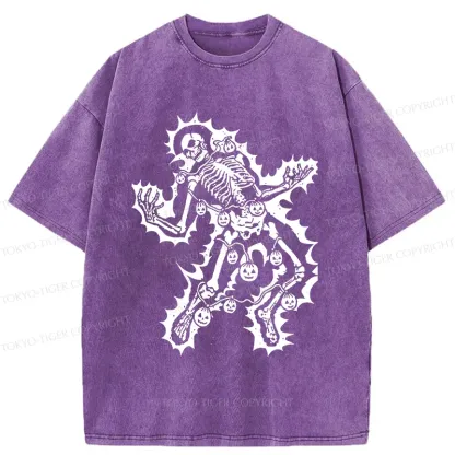 Tokyo-Tiger Electrocuted Skeleton Washed T-Shirt