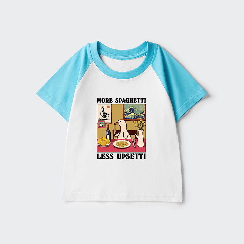 Tokyo-Tiger More Spaghetti Less Upsetti Goose Kids Raglan T-shirt