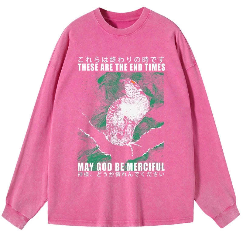 Tokyo-Tiger These Are The End Bird Washed Long Sleeve T-Shirt Sale