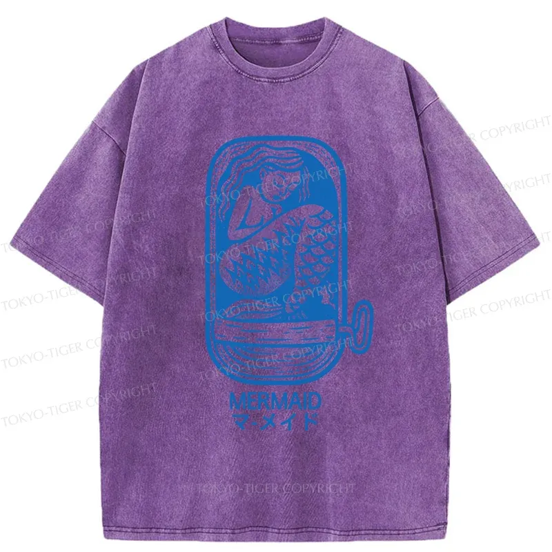 Tokyo-Tiger Mermaid Can Washed T-Shirt