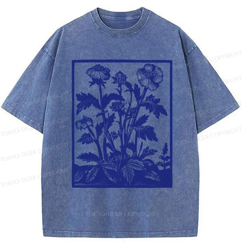 Tokyo-Tiger Vintage Japanese Plants Washed T-Shirt
