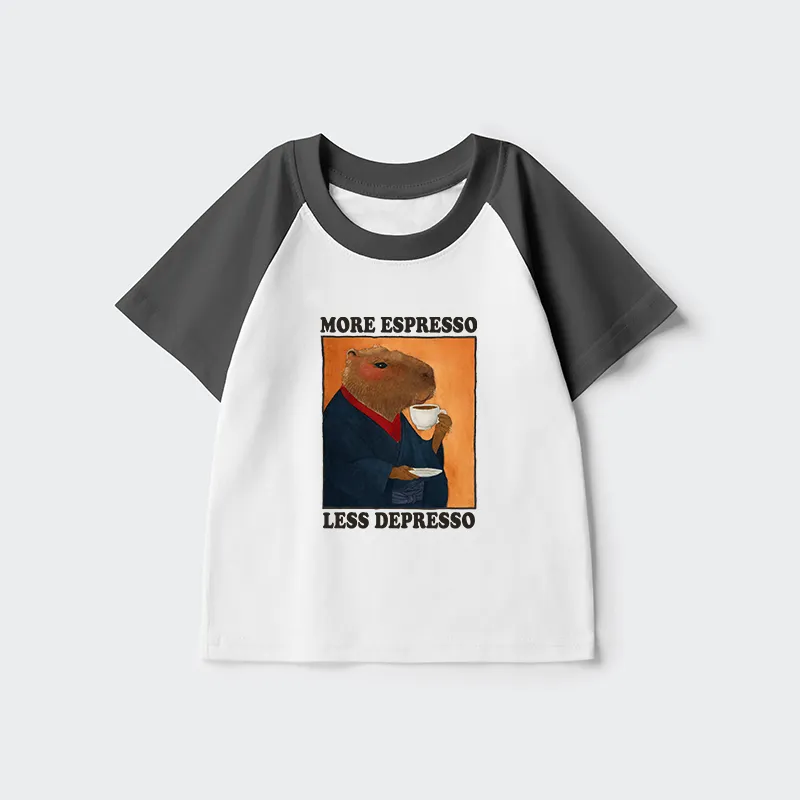 Tokyo-Tiger Elegant Capybara Kids Raglan T-shirt