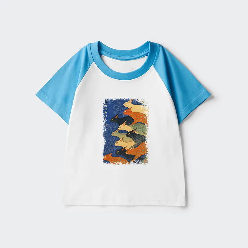 Tokyo-Tiger Claw-some Ninja Kids Raglan T-shirt
