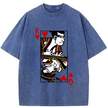 Tokyo-Tiger Japanese Poker Geisha Washed T-Shirt