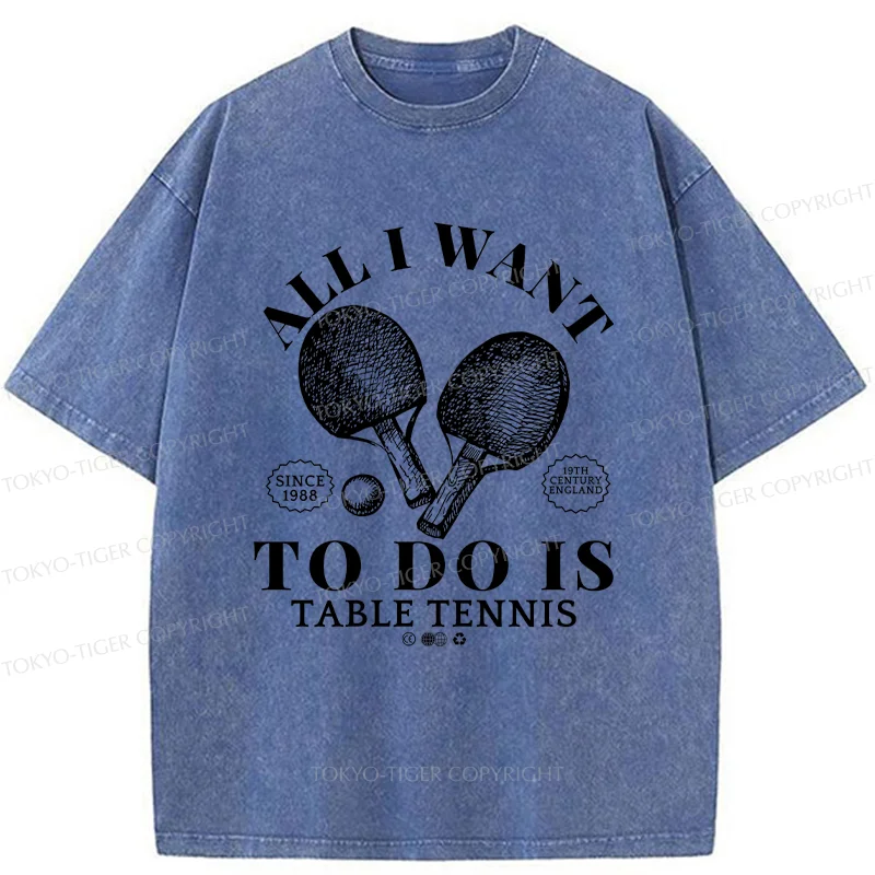 Tokyo-Tiger Table Tennis Washed T-Shirt