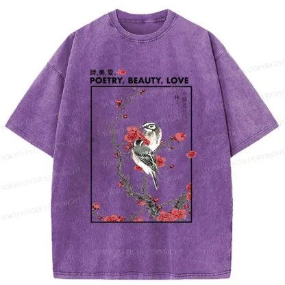 Tokyo-Tiger Japanese Ink Painting Washed T-Shirt