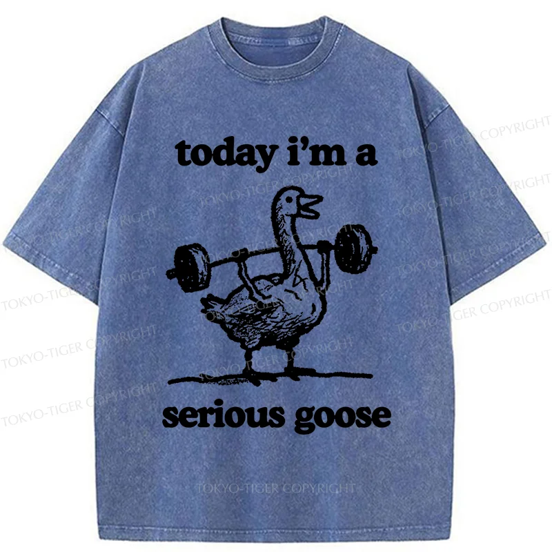 Tokyo-Tiger Fitness Goose Washed T-Shirt