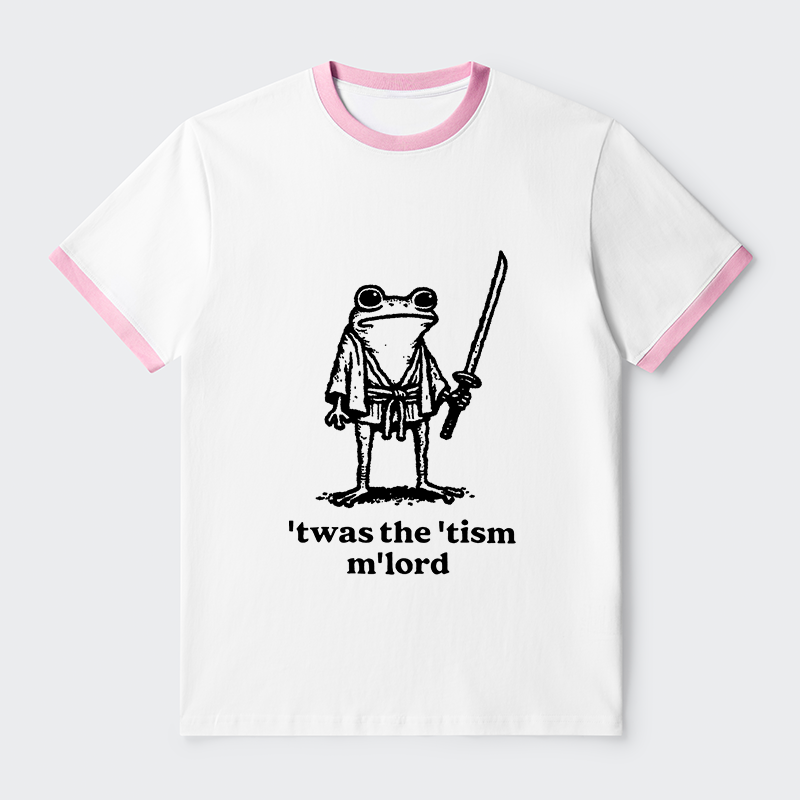 Tokyo-Tiger Focused Samurai Frog Contrast Trim T-Shirt