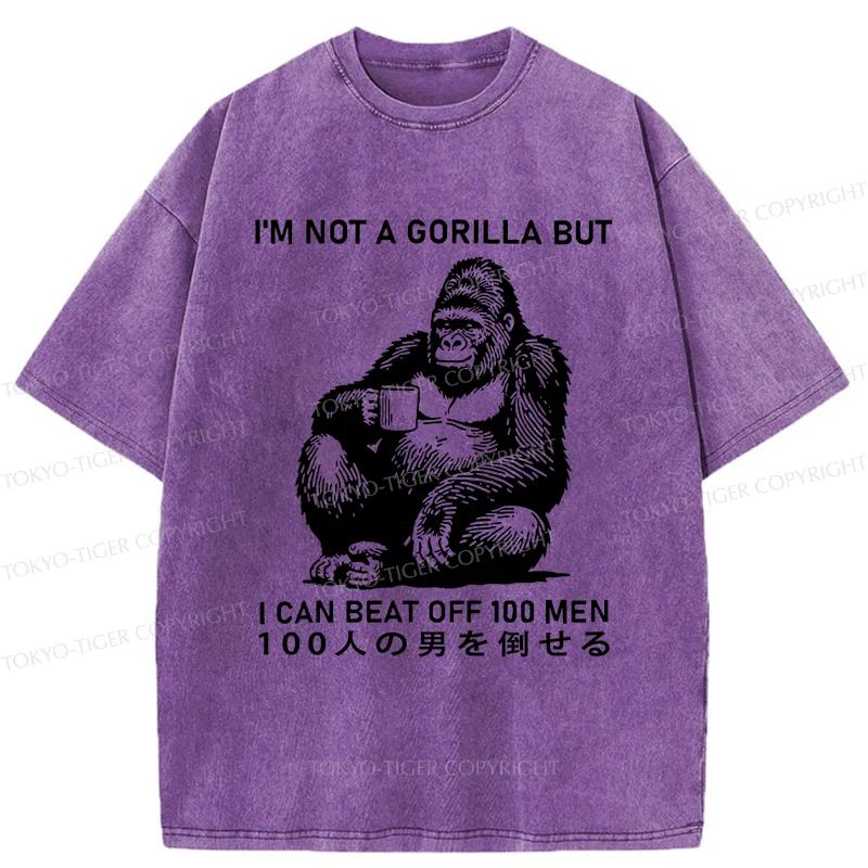Tokyo-Tiger Gorilla That Defeated 100 People Washed T-Shirt