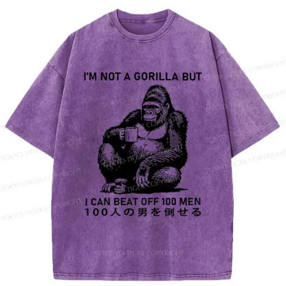 Tokyo-Tiger Gorilla That Defeated 100 People Washed T-Shirt