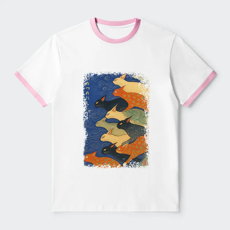 Tokyo-Tiger Claw-some Ninja Contrast Trim T-Shirt