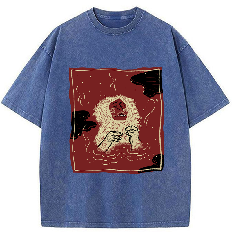 Tokyo-Tiger Japanese Macaque Washed T-Shirt