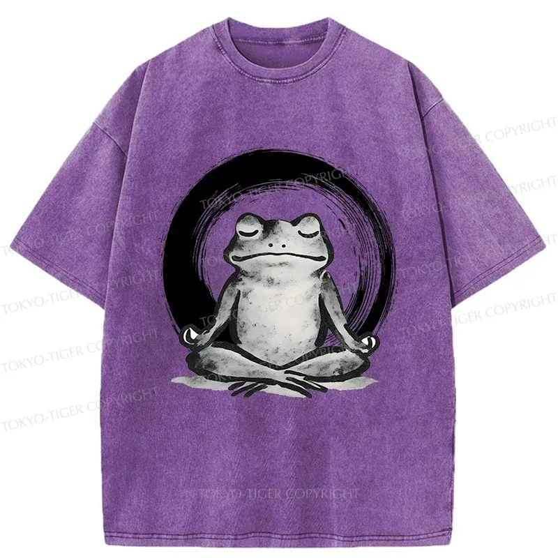 Tokyo-Tiger Zen Frog Washed T-Shirt