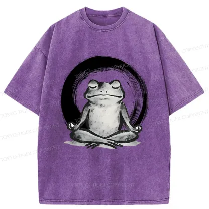 Tokyo-Tiger Zen Frog Washed T-Shirt