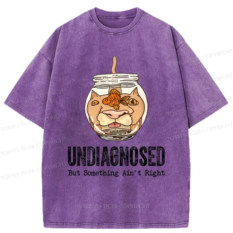 Tokyo-Tiger Weird Cat Washed T-Shirt