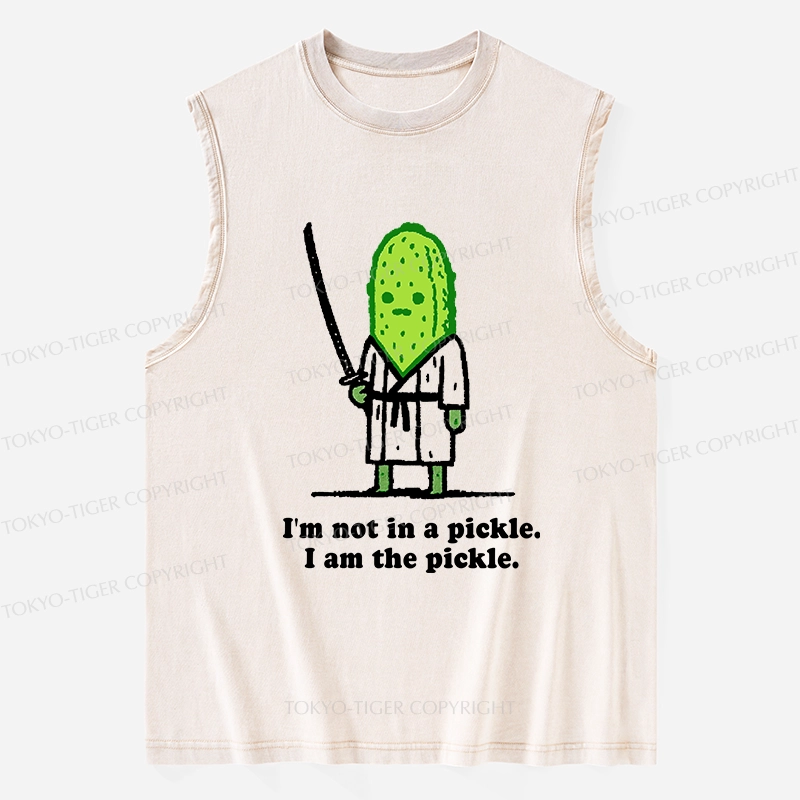 Tokyo-Tiger Funny Cucumber Samurai Washed Tank