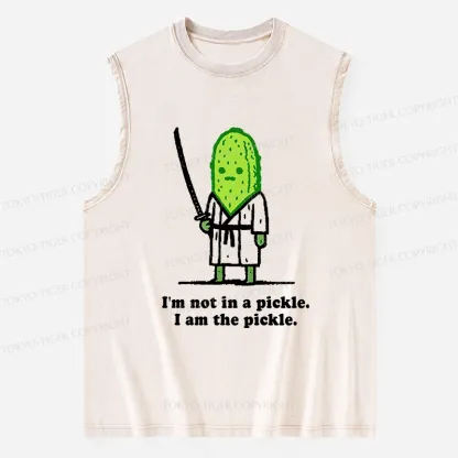 Tokyo-Tiger Funny Cucumber Samurai Washed Tank
