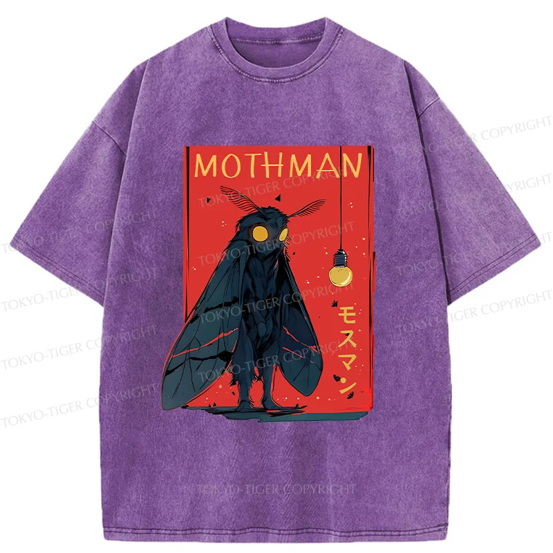 Tokyo-Tiger Mothman Chasing Light Washed T-Shirt