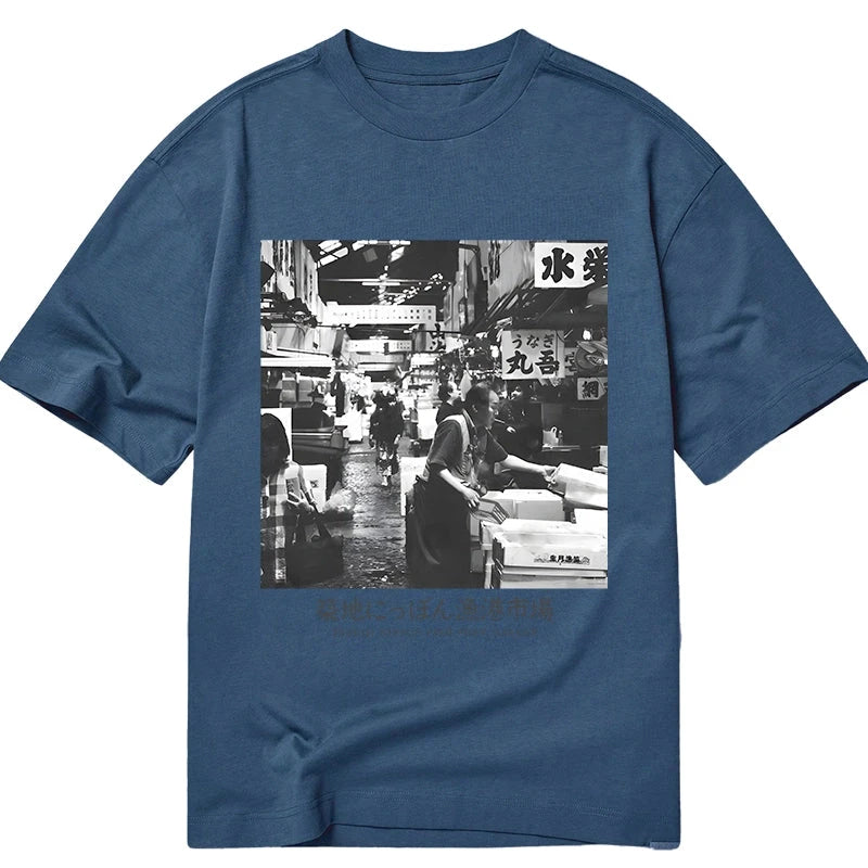 Tokyo-Tiger Tsukiji Fish Market Photo Classic T-Shirt