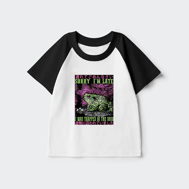 Tokyo-Tiger Frogs Trapped In The Void Kids Raglan T-shirt