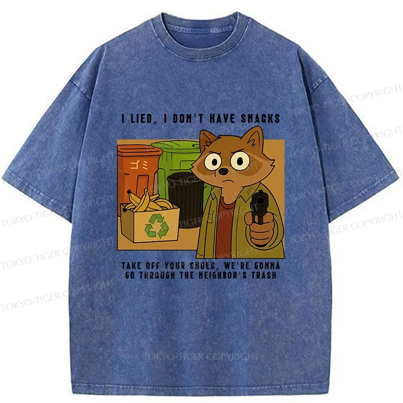Tokyo-Tiger No Snacks Only Trash Hunting Washed T-Shirt