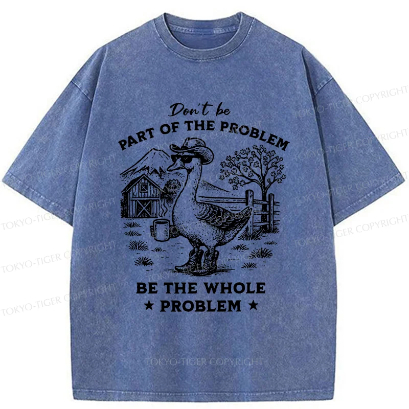 Tokyo-Tiger Silly Goose With Sunglasses Washed T-Shirt