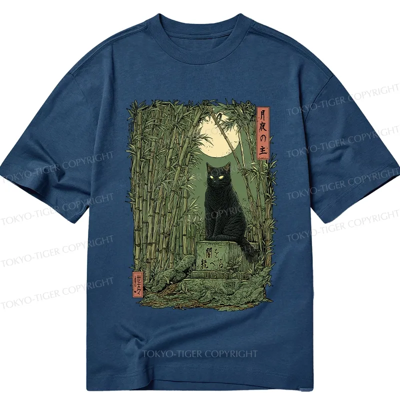 Tokyo-Tiger Black Cat In The Bamboo Forest Classic T-Shirt
