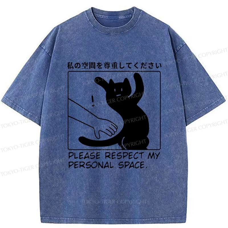 Tokyo-Tiger Please Respect My Personal Space Washed T-Shirt
