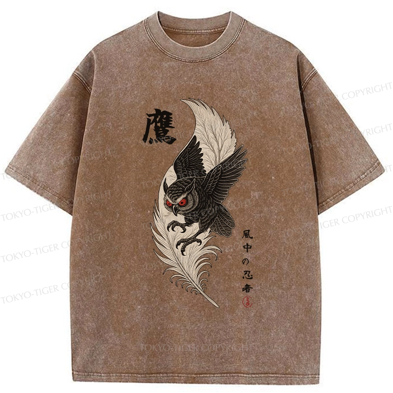 Tokyo-Tiger Ninja In The Wind Washed T-Shirt