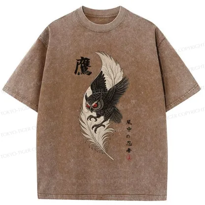 Tokyo-Tiger Ninja In The Wind Washed T-Shirt