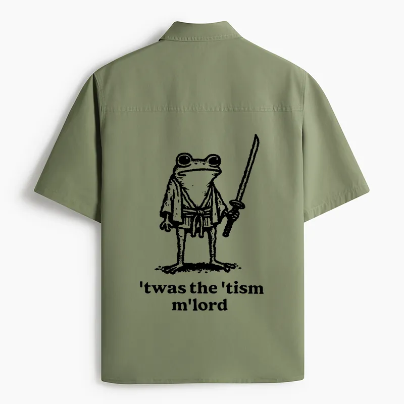 Tokyo-Tiger Focused Samurai Frog Work Shirt