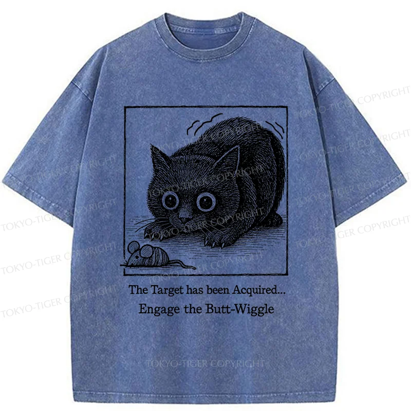 Tokyo-Tiger Swinging Cat Washed T-Shirt