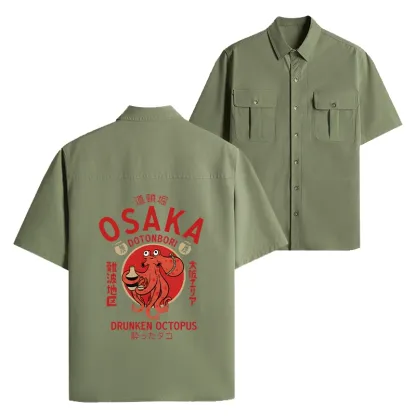 Tokyo-Tiger Drunken Octopus Japan Work Shirt