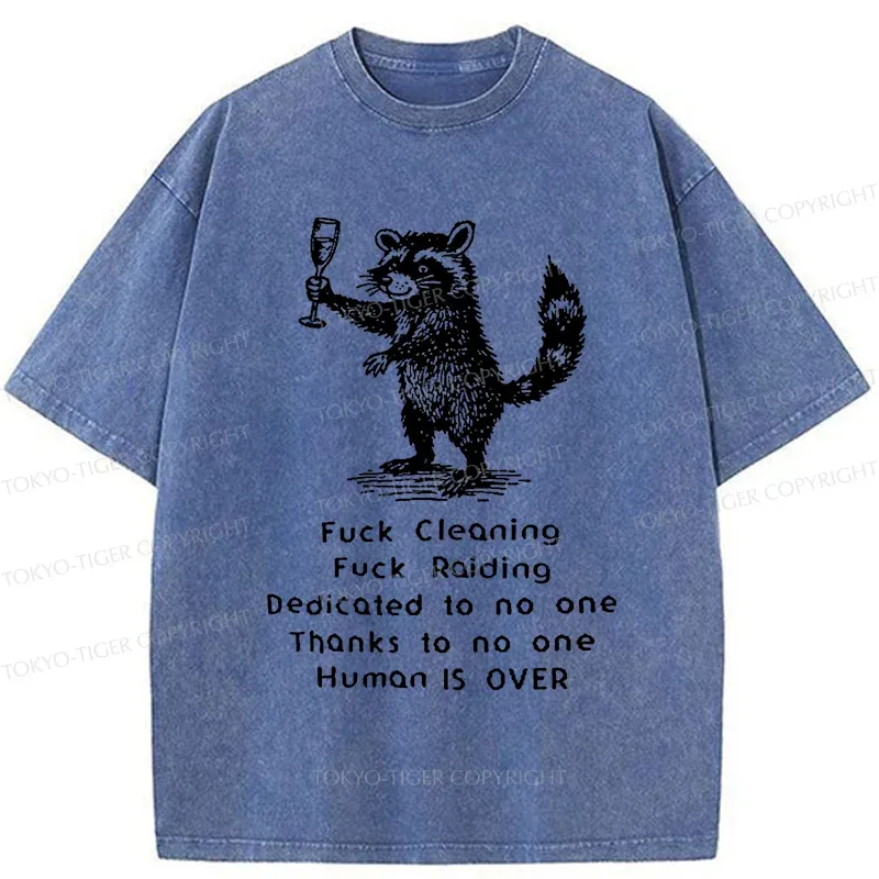 Tokyo-Tiger Rebellious Raccoon Washed T-Shirt